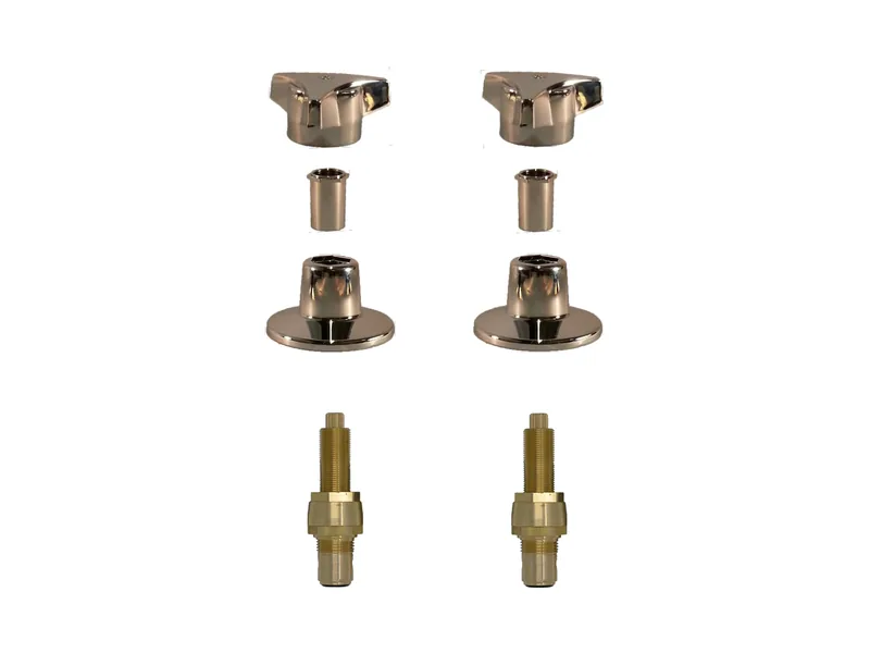 2-Valve Rebuild Kit for Union Brass, Cross Handles with 402511 Stems