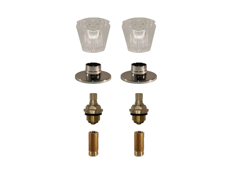2-Valve Rebuild Kit for Phoenix, Acrylic Handles with LF451221 Stems