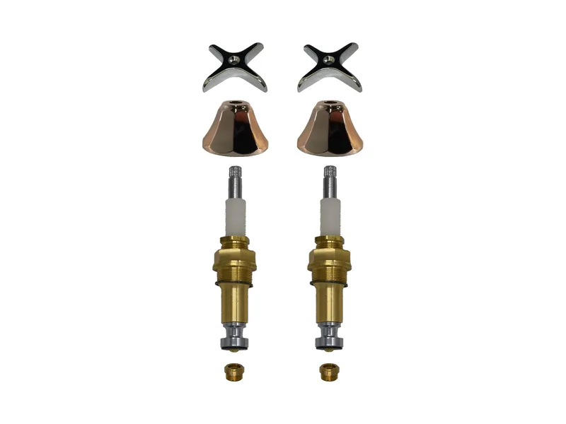 2-Valve Rebuild Kit for Royal Brass, Cross Handles with 419031 Stems