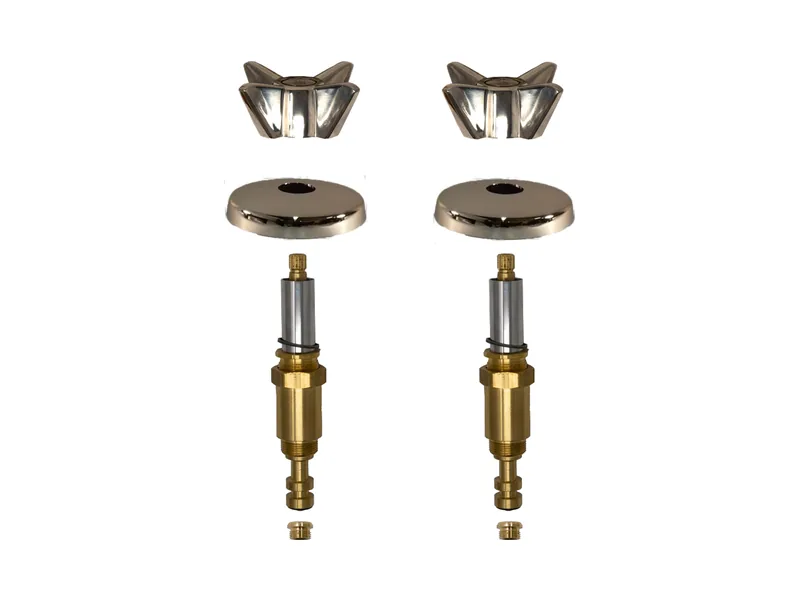2-Valve Rebuild Kit for Wolverine Brass, Cross Handles with 418311 Stems
