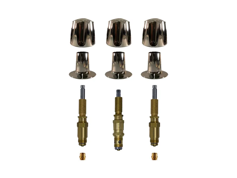 3-Valve Rebuild Kit for Harcraft, Knob Handles with 413701 Stems