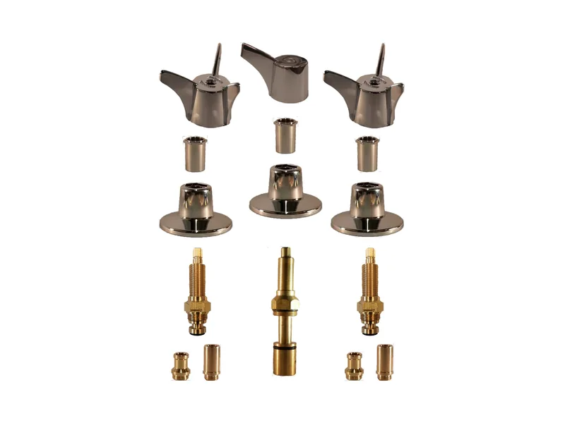 3-Valve Rebuild Kit for Union Brass, Cross Handles with 402001 Stems