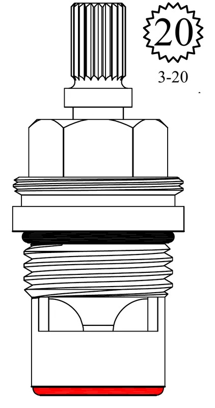 Broadway Collection ALTMANS # OWC3CI \ OWC4CI Replacement Ceramic Disc Unit