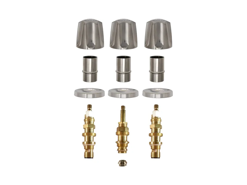 3-Valve Rebuild Kit for Pfister, Knob Handles with 405411 Stems (PP163-BN)