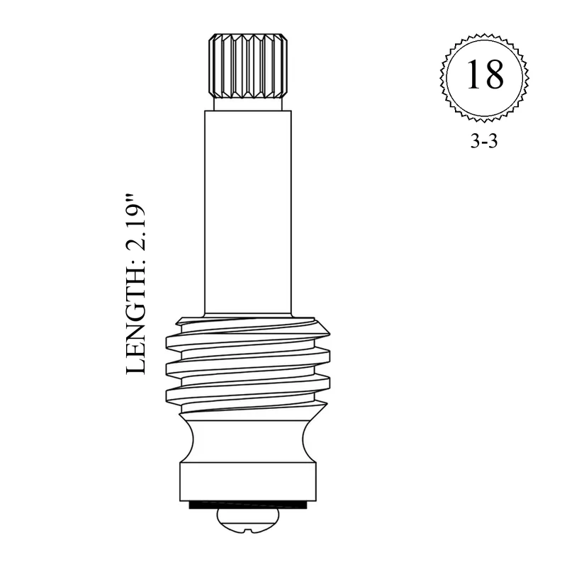 Briggs 6761 Replacement Stem Only