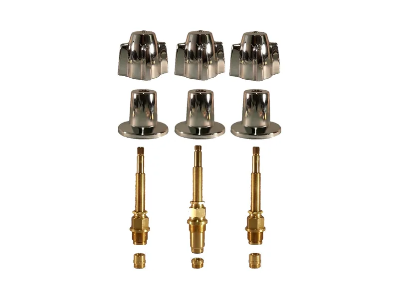 3-Valve Rebuild Kit for Central Brass, Knob Handles with 436101 Stems