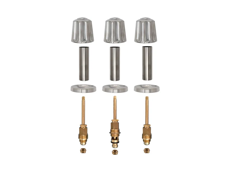 3-Valve Rebuild Kit for Gerber, Knob Handles with 413301 Stems (GE113-BN)