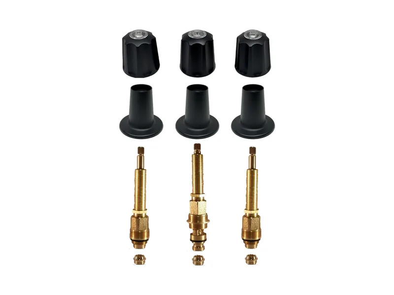3-Valve Rebuild Kit for Gerber, Knob Handles with 413301 Stems (GE103-MB)