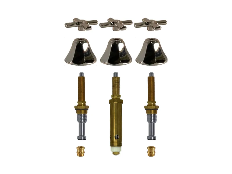 3-Valve Rebuild Kit for Briggs, Cross Handles with 422851 Stems