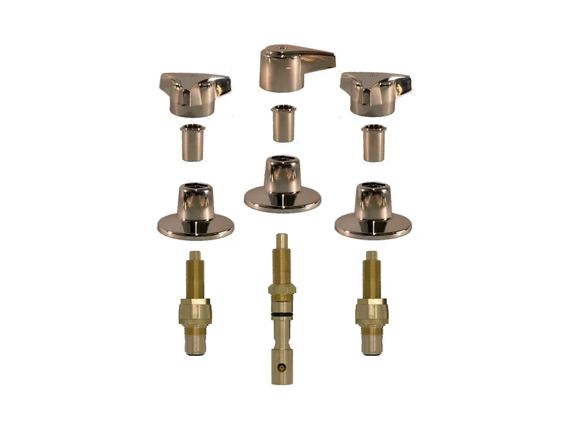 3-Valve Rebuild Kit for Union Brass, Mixed Handles with 402511 Stems (UN193)