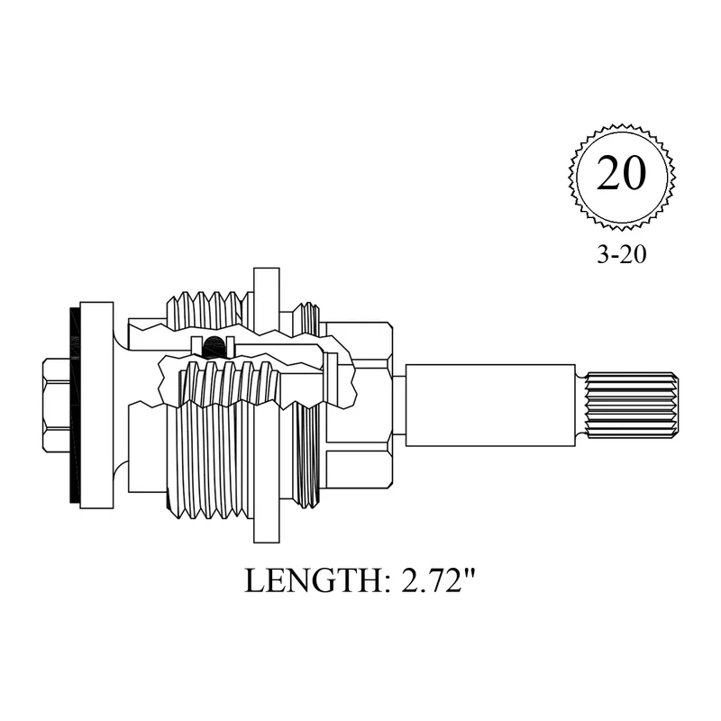 Dornbracht 03.90.03.041.00.90 Replacement Non-Rising Unit