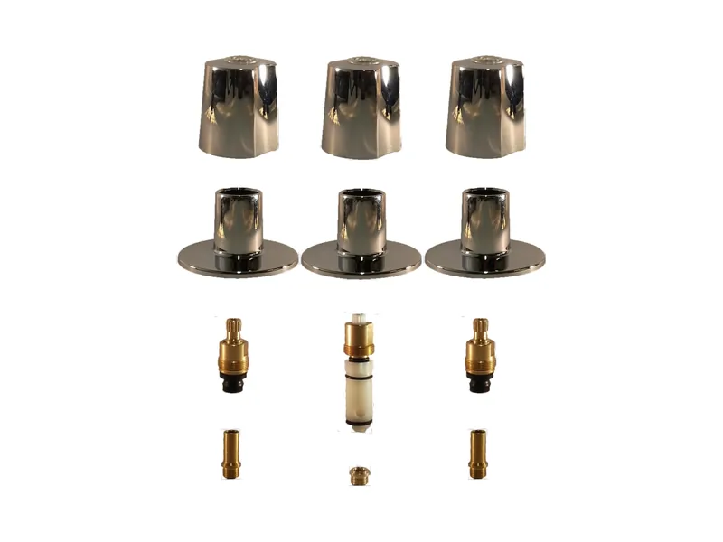 3-Valve Rebuild Kit for American Standard, Knob Handles with LF453001 Stems
