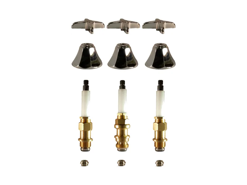 3-Valve Rebuild Kit for Pfister, Cross Handles with 415301 Stems