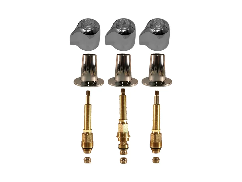 3-Valve Rebuild Kit for Gerber, Knob Handles with GE20778B Stems (GE263)