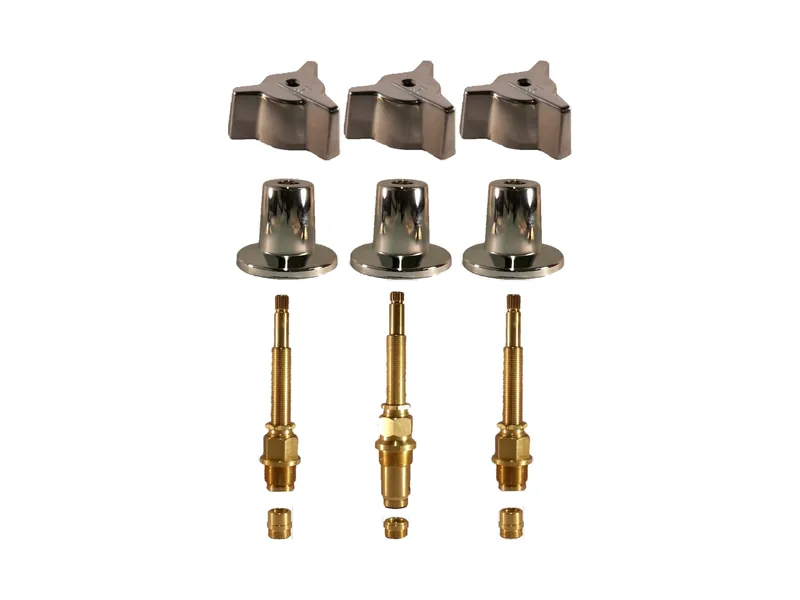 3-Valve Rebuild Kit for Central Brass, Cross Handles with 436101 Stems