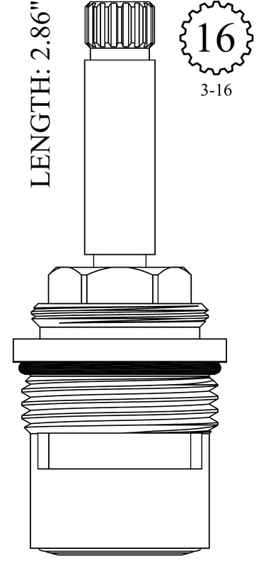 Kingston Brass KSRPT1138HC Replacement Ceramic Disc Unit
