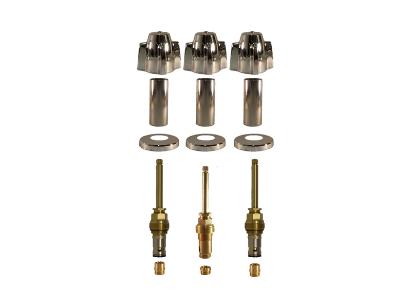 3-Valve Rebuild Kit for Central Brass, Knob Handles with 424711 Stems