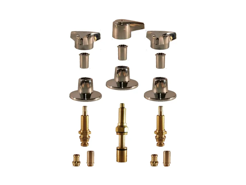 3-Valve Rebuild Kit for Union Brass, Mixed Handles with 402001 Stems (UN163)