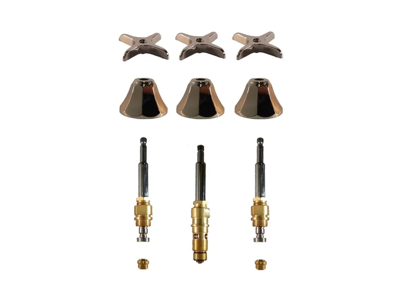 3-Valve Rebuild Kit for Savoy, Cross Handles with 423411 Stems (SV153)