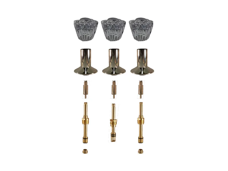 3-Valve Rebuild Kit for Harcraft, Acrylic Handles with 406001 Stems