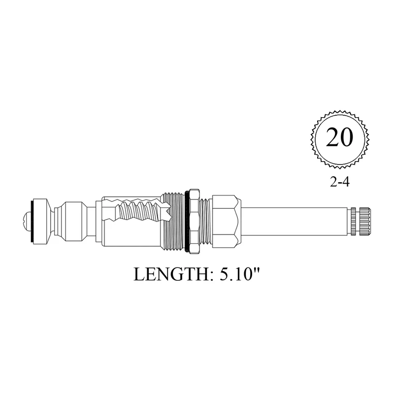 Broadway Collection 26.57764 605 & 26.57765 605 Replacement Stem Unit