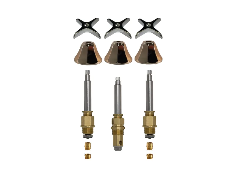 3-Valve Rebuild Kit for Central Brass, Cross Handles with 415821 Stems