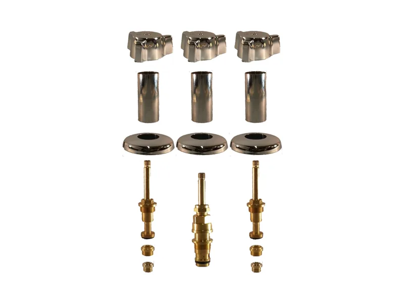 3-Valve Rebuild Kit for Briggs, Cross Handles with 404101 Stems