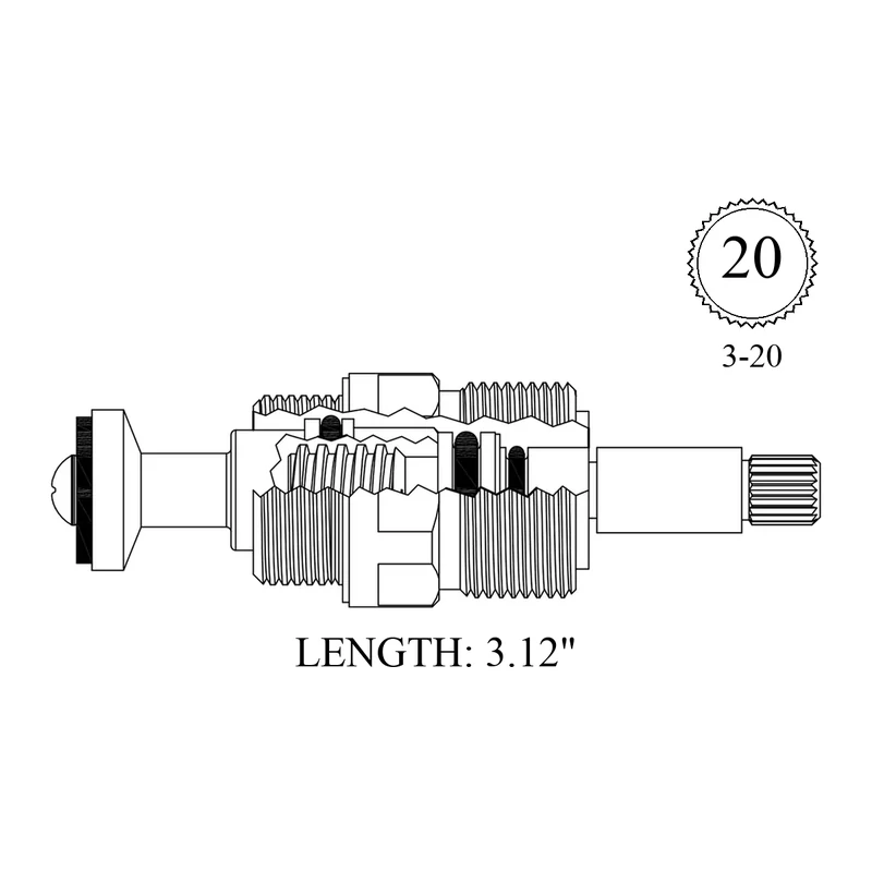 Eljer 491-2505-00 Replacement Non-Rising Unit