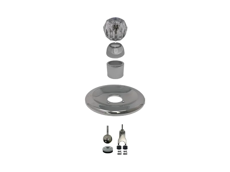 Single Valve Rebuild Kit for Delta, Acrylic Handles with DE1-70SS-OEM Cartridge (DE271-BN)