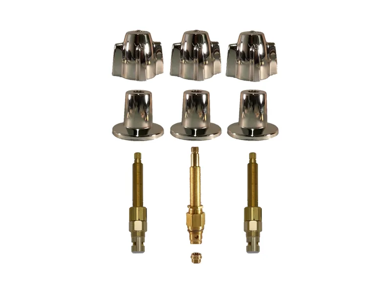 3-Valve Rebuild Kit for Central Brass, Knob Handles with 416821 Stems