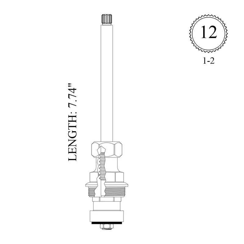 Stem Unit for Standard Sanitary