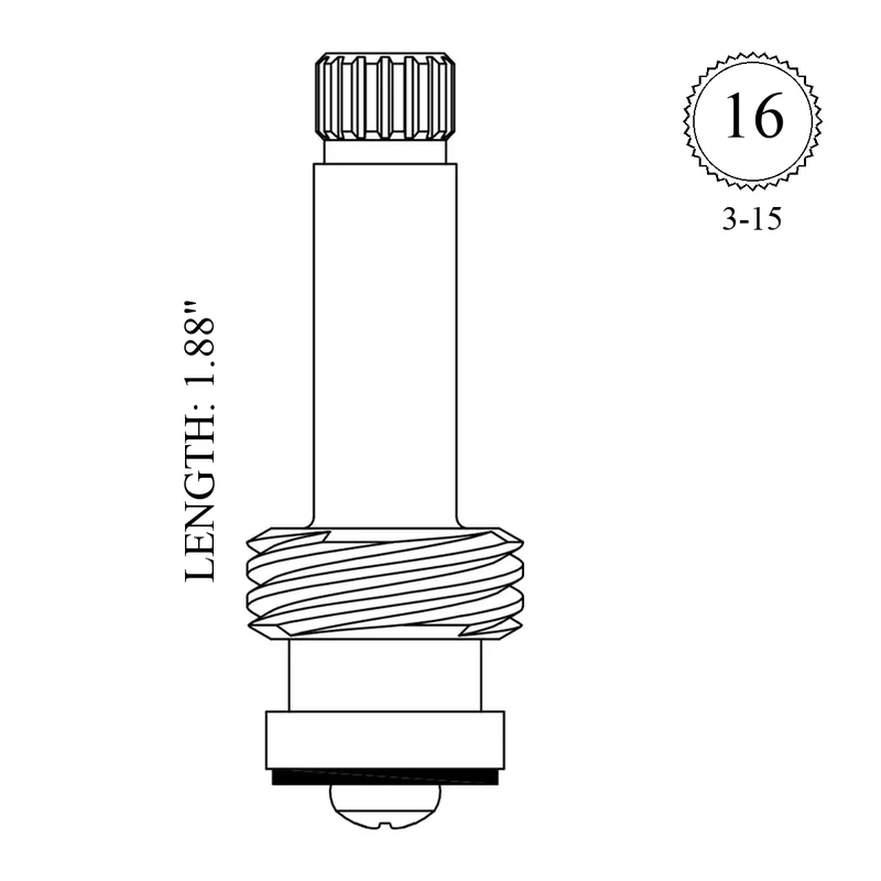 Milwaukee Faucets LF256121 Replacement Stem Only