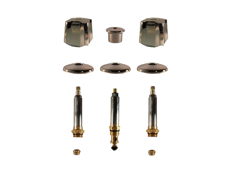 3-Valve Rebuild Kit for Kohler, Knob Handles with 404201 Stems