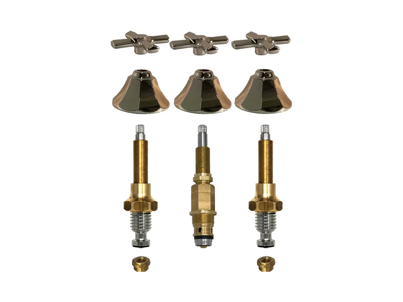 3-Valve Rebuild Kit for Briggs, Cross Handles with 414201 Stems