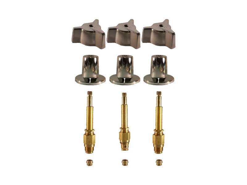 3-Valve Rebuild Kit for Central Brass, Cross Handles with 411011 Stems