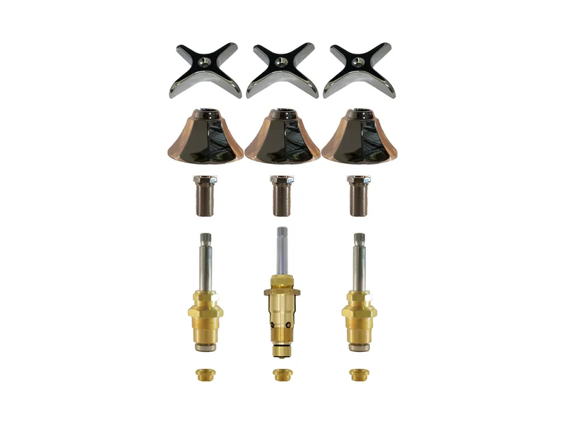 3-Valve Rebuild Kit for Speakman, Cross Handles with 408801 Stems (SP123)