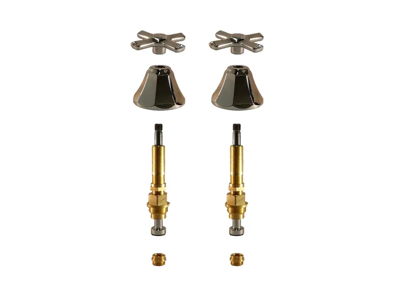2-Valve Rebuild Kit for Union Brass, Cross Handles with 418701 Stems