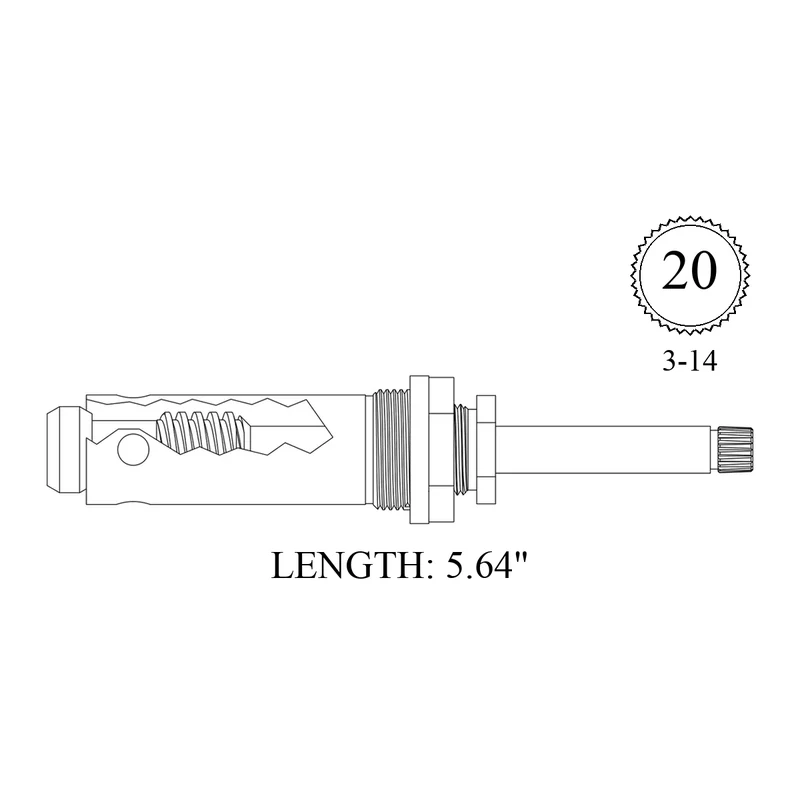 American Standard 435611 Replacement Diverter Stem