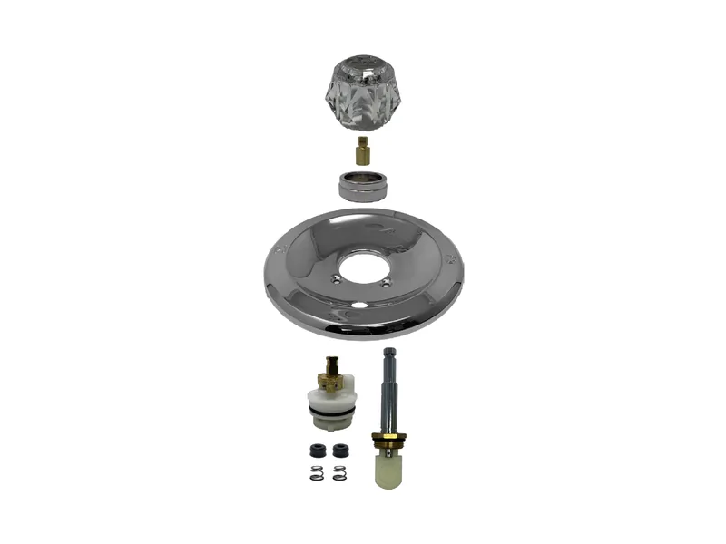 Single Valve Rebuild Kit for Delta, Acrylic Handles with DE10480 Cartridge (DE241)