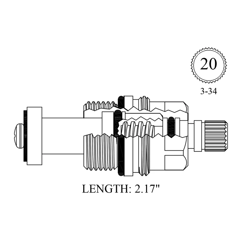 Fantini LF463332 Replacement Non-Rising Unit