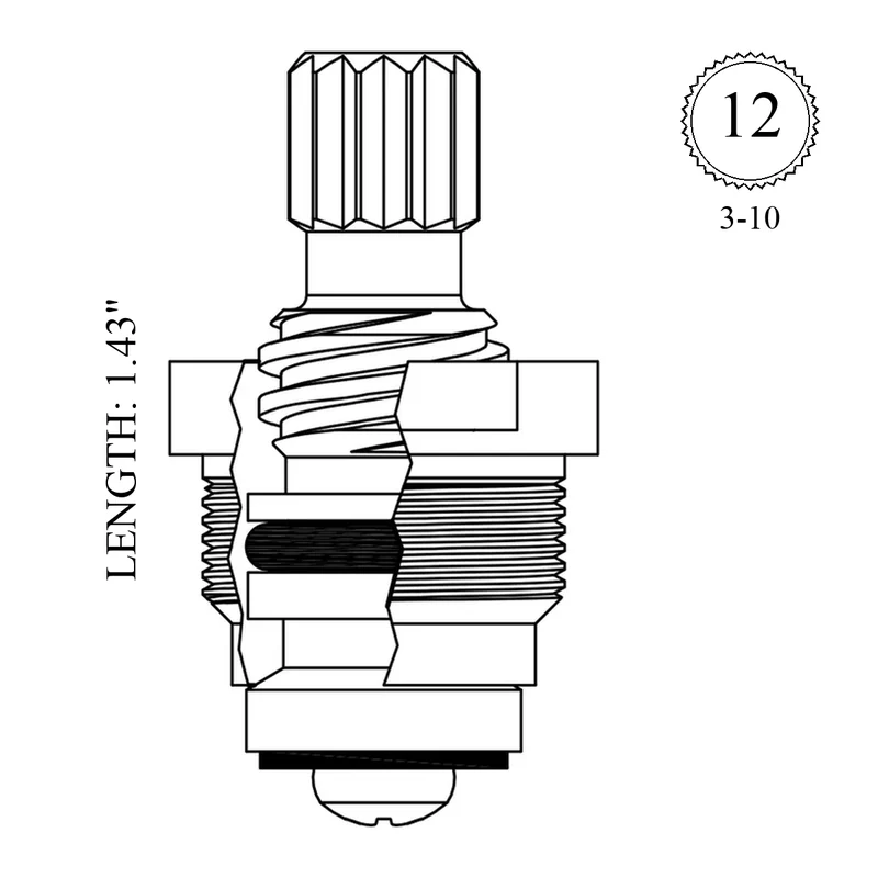 Milwaukee Faucets LF451301 Replacement Stem Unit