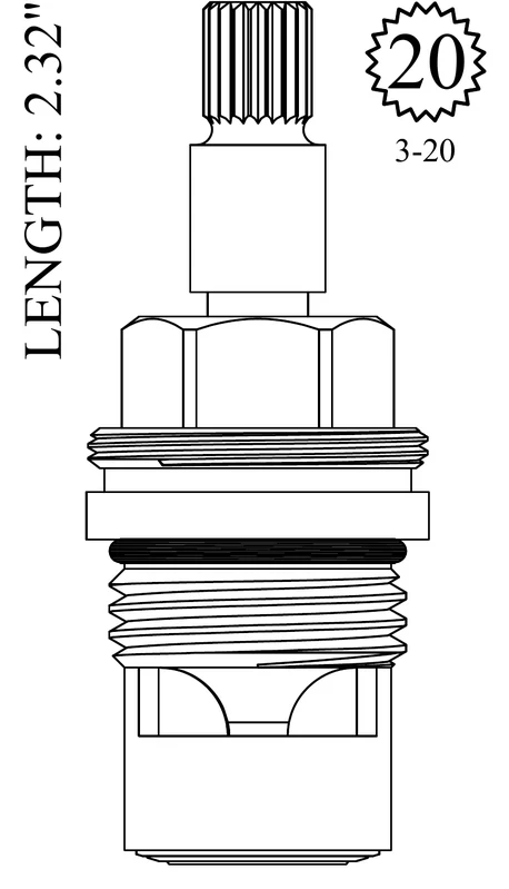 Harrington Brass LF462621 Replacement Ceramic Disc Unit