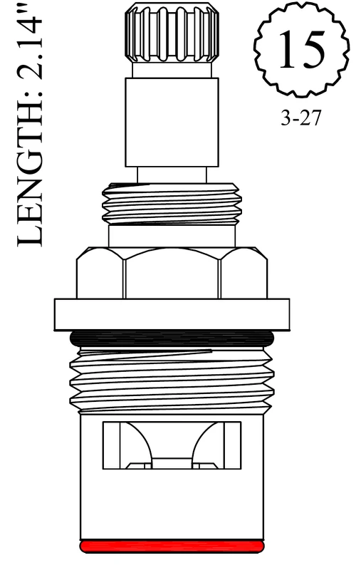 Kingston Brass KSRP213H Replacement Ceramic Disc Unit