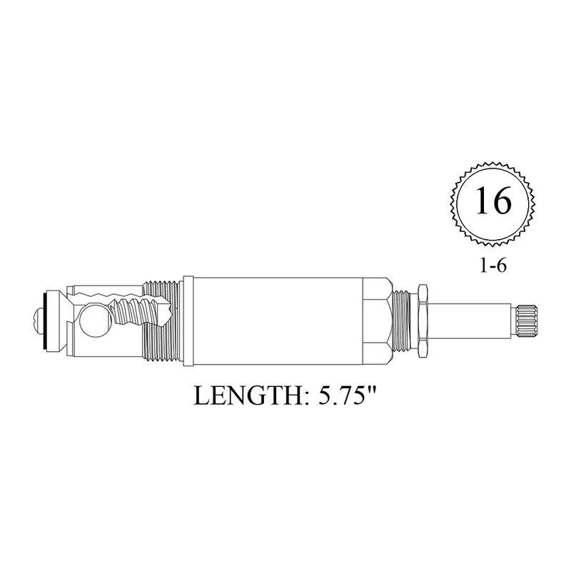 Phylrich 1526-D-SB Replacement Diverter Stem