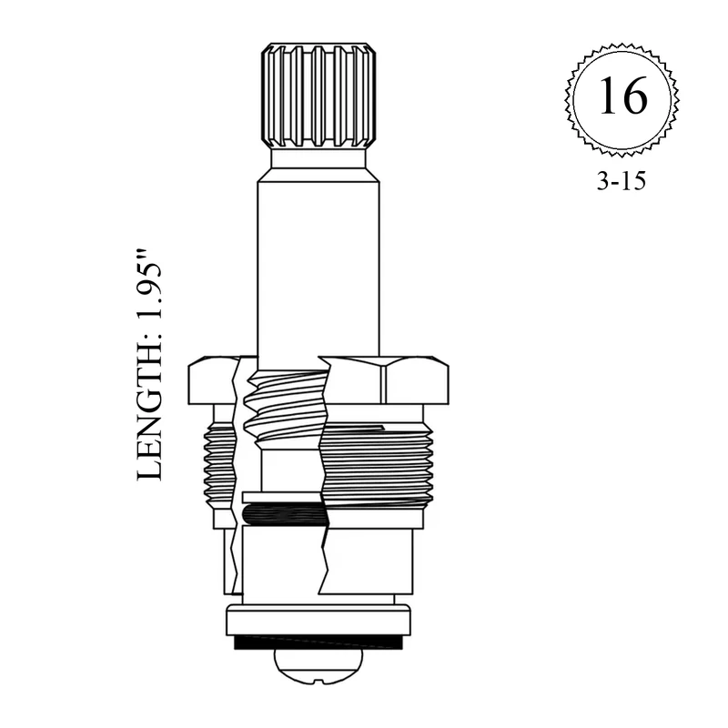 Milwaukee Faucets LF457301 Replacement Stem Unit