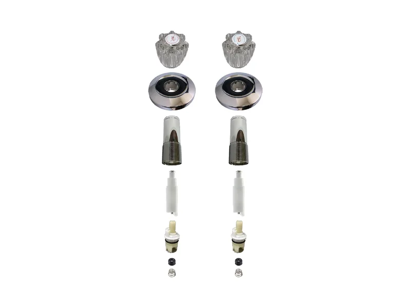 2-Valve Rebuild Kit for Delta, Acrylic Handles with DE10428 Stems (DE162)