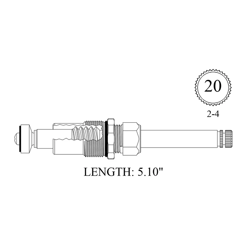 Broadway Collection 26.57764 625 & 26.57765 625 Replacement Stem Unit