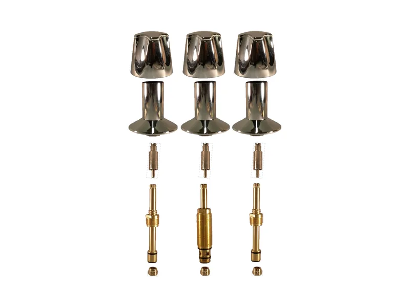 3-Valve Rebuild Kit for Harcraft, Knob Handles with 406001 Stems (HA153)