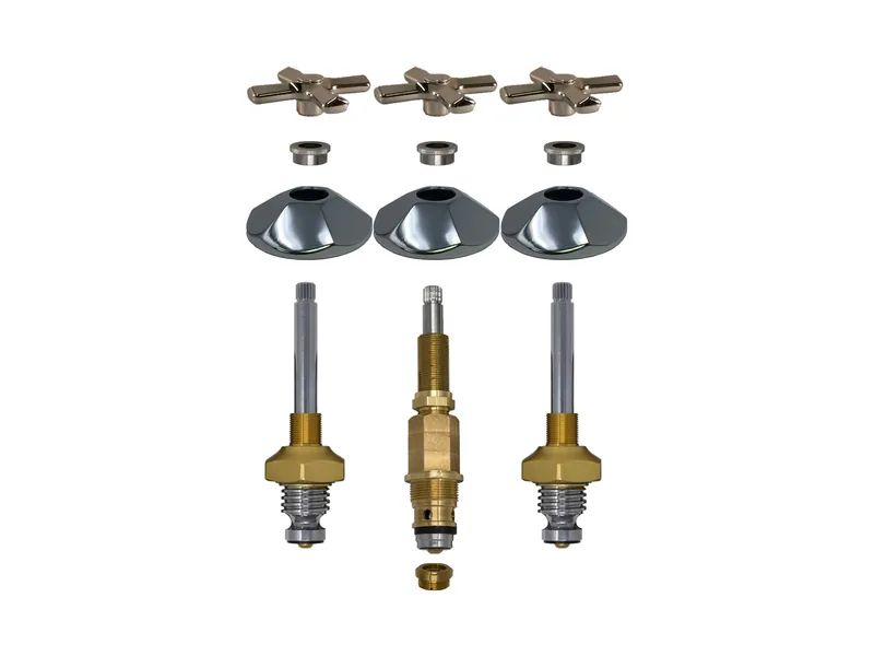 3-Valve Rebuild Kit for Briggs, Cross Handles with 412101 Stems