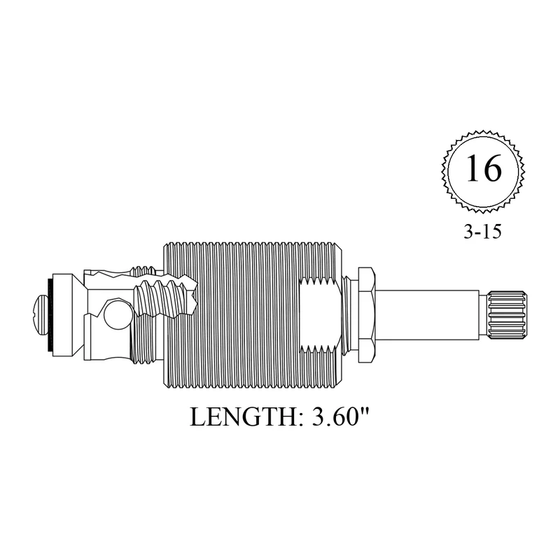 Eljer 490-8272-02 Replacement Diverter Stem